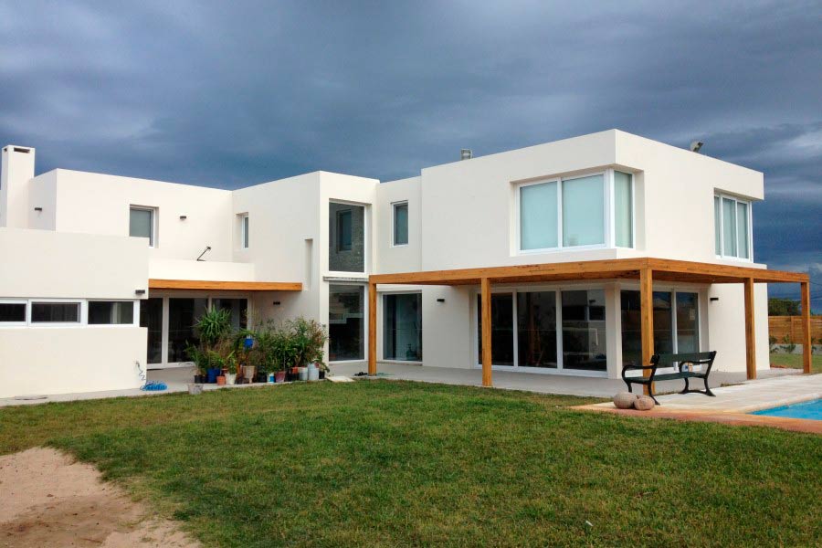 Fachadas en viviendas unifamiliares con Marmorino